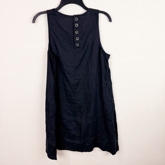 J. Crew Y2K Linen A Line Mini Dress Size Medium Artsy lagenlook Boho Babydoll - Picture 6 of 6